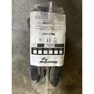 12 Pairs per pk/ PowerGrab Plus 341 Work Gloves Size L/9 MicroFinish Gray New
